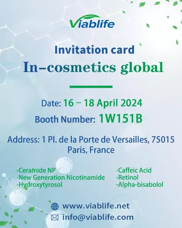 Viablife เตรียมจัดแสดงวัตถุดิบล้ำสมัยที่งาน In-cosmetics Global 2024