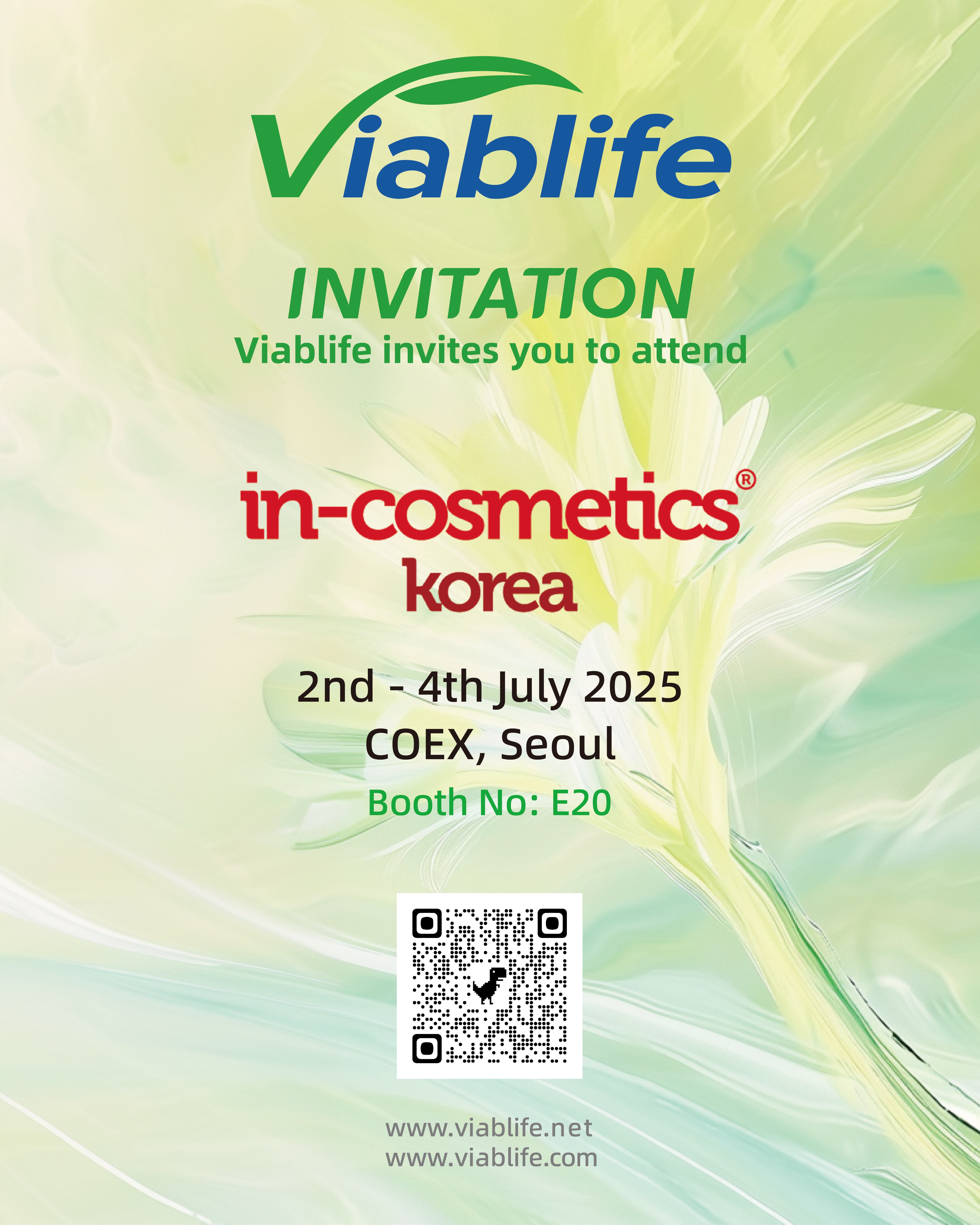 Viablife เชิญคุณเยี่ยมชมงาน In-Cosmetics Korea 2025!
