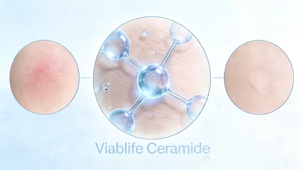 ให้ความรู้สึกผ่อนคลาย &middot; Viablife Ceramide ช่วยลดรอยแดงบนผิว